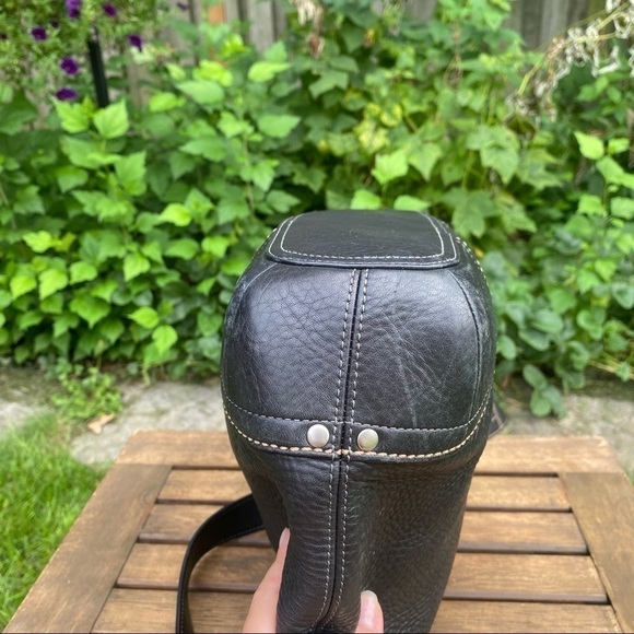 Coach Black  Pebbled Leather Shoulder Bag - Picture 7 of 12